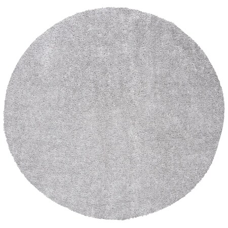 Safavieh 3 x 3 ft. August Shag 900 Power Loomed Round Area Rug, Silver AUG900G-3R